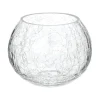 Atmosphera Photophore Verre Craquele Rond H.10Cm