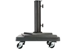 Pied Parasol Carre 15Kg Roues Noir