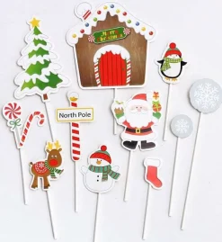 Pique Buche En Papier Noel X22 Pièces