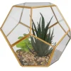 Atmosphera Plante Artificielle Terrarium Verre Metal D.17Cm