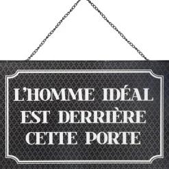 Atmosphera Plaque Metal Chic 28X18Cm