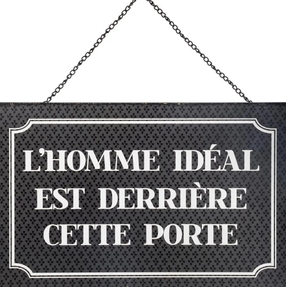 Atmosphera Plaque Metal Chic 28X18Cm