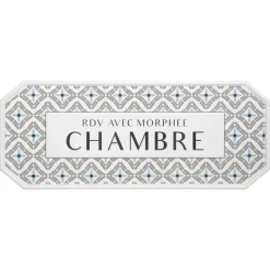 Atmosphera Plaque Porte Metal Carreaux