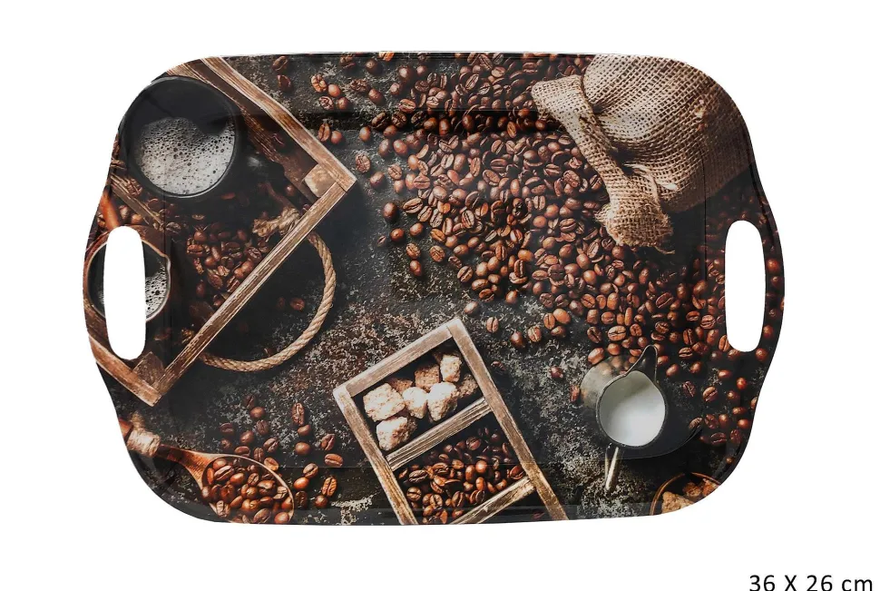 Plateau Melamine Cafe 36X26Cm