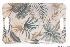 Plateau Melamine Feuillage 46X31.5Cm