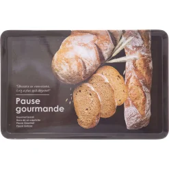 Plateau 45X30Cm Black Relief 2