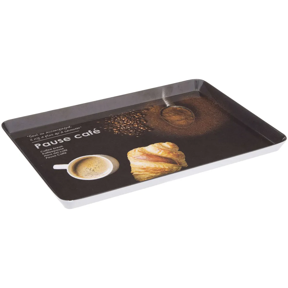 Plateau 30X22Cm Black Relief 2