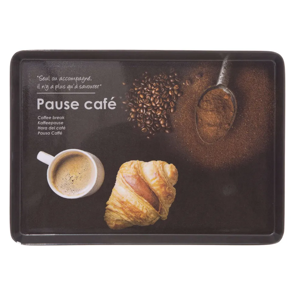 Plateau 30X22Cm Black Relief 2