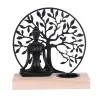 maxibazar Porte Bougie Zen Bouddha Arbre Vie 15X16Cm
