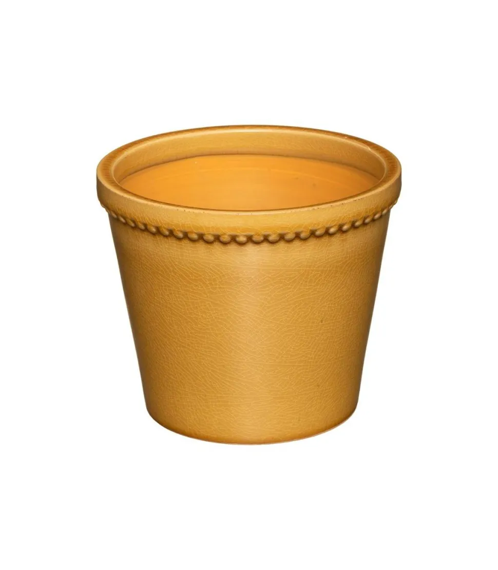 maxibazar Pot Ceramique Ocre Folk D.19.4X16.8Cm