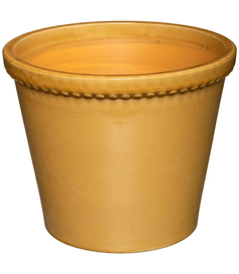 maxibazar Pot Ceramique Ocre Folk D.30.4X24.2Cm