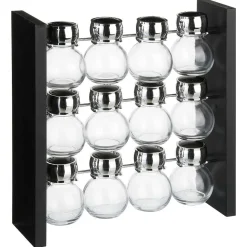 Pot Epice X12 Pièces Et Support Bois