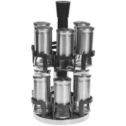 Pot Epice X12 Pièces Inox Et Rotatif