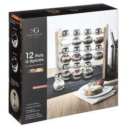 Pot Epicesx12 Support Bambou