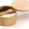 Pot Sel Poivre Et Cuillere Bambou