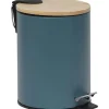 Poubelle Metal Frein De Chute 2.5L Vert Imperial Bambou