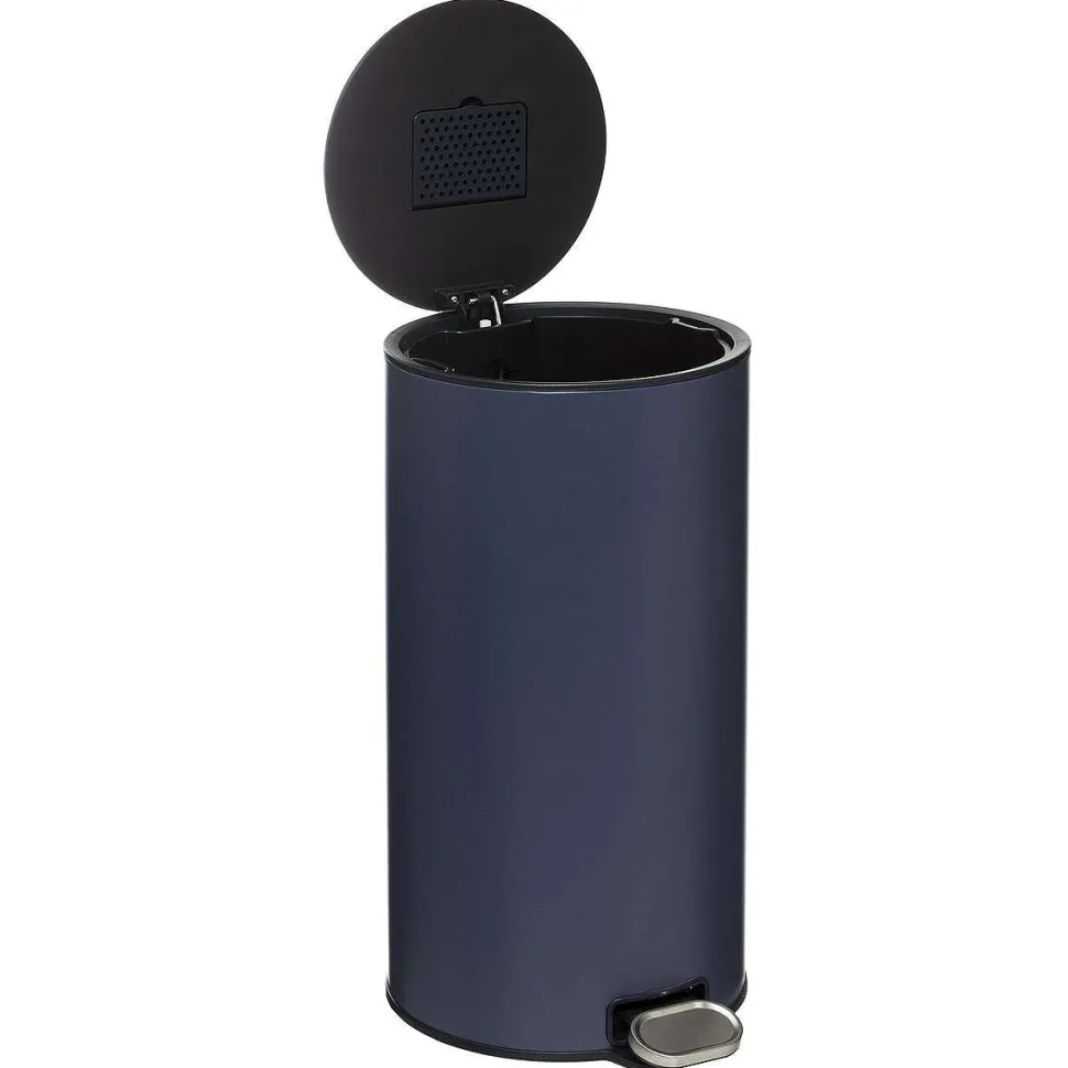 Poubelle Metal 30L Bleu Delta