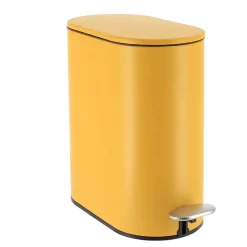 Poubelle Metal Ovale 5L Pedale Ocre