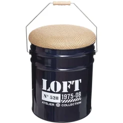 Pouf Bidon Metal Alfred D.32X40Cm