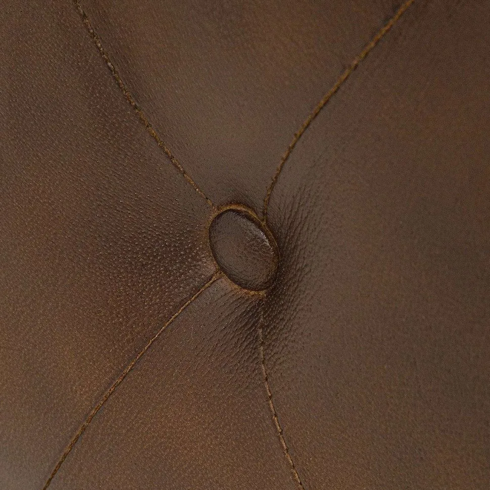 Pouf Cuir Chester Marron