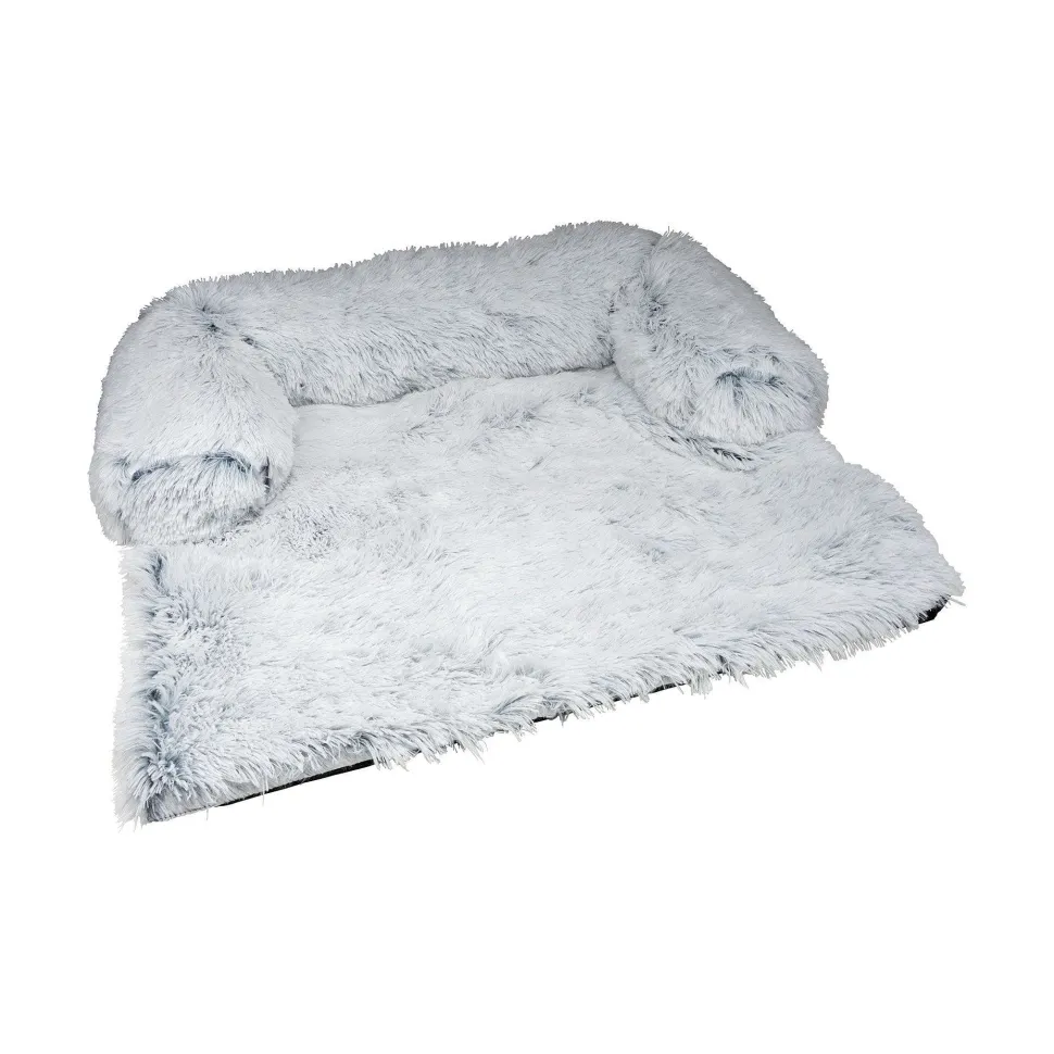 Protege Canape Avec Traversin 80X75X15Cm Fluffy Blanc Chine