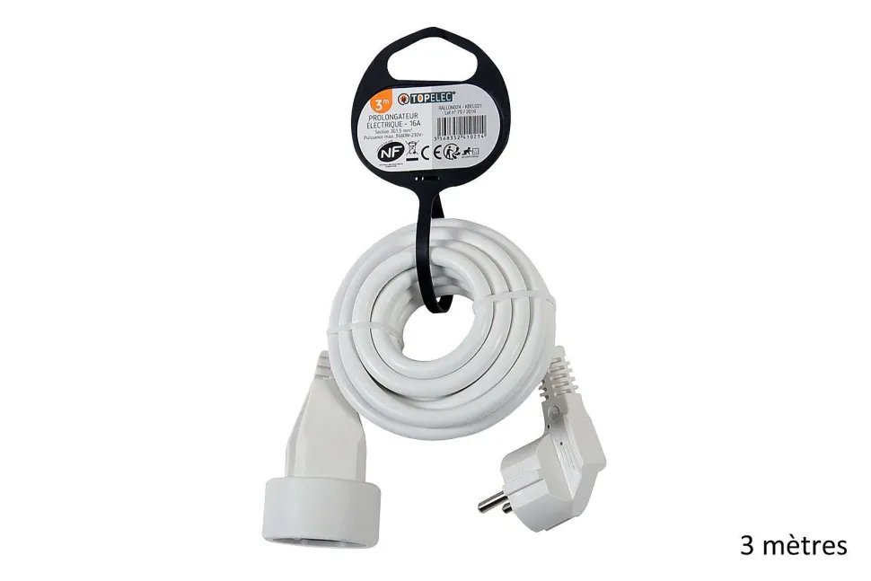 Rallonge 16A Avec Terre 3 Metres