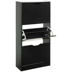 Range Chaussures 3 Tiroirs Noir