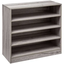 Range Chaussures Bois 12 Paires Gris