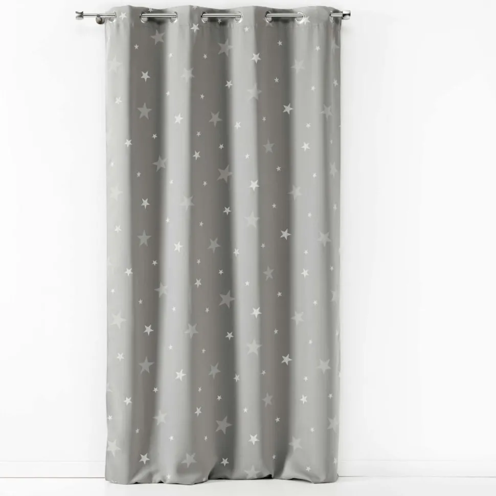 maxibazar Rideau 140 X 240 Cm Occultant Phosphorescent Night Gris