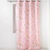 maxibazar Rideau A Oeillets 140X260Cm Polyester Imp Fee Des Bois Rose