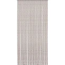 Rideau De Porte Corde Tressee 90X200Cm Beige Marron Ecru