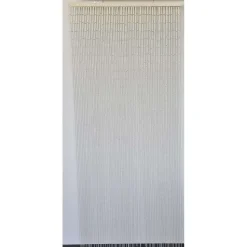 Rideau De Porte Stick Bambou 90 X 200 Cm Blanc