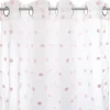 Atmosphera Rideau Multi Pompoms Rose 240X140Cm