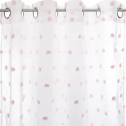 Atmosphera Rideau Multi Pompoms Rose 240X140Cm