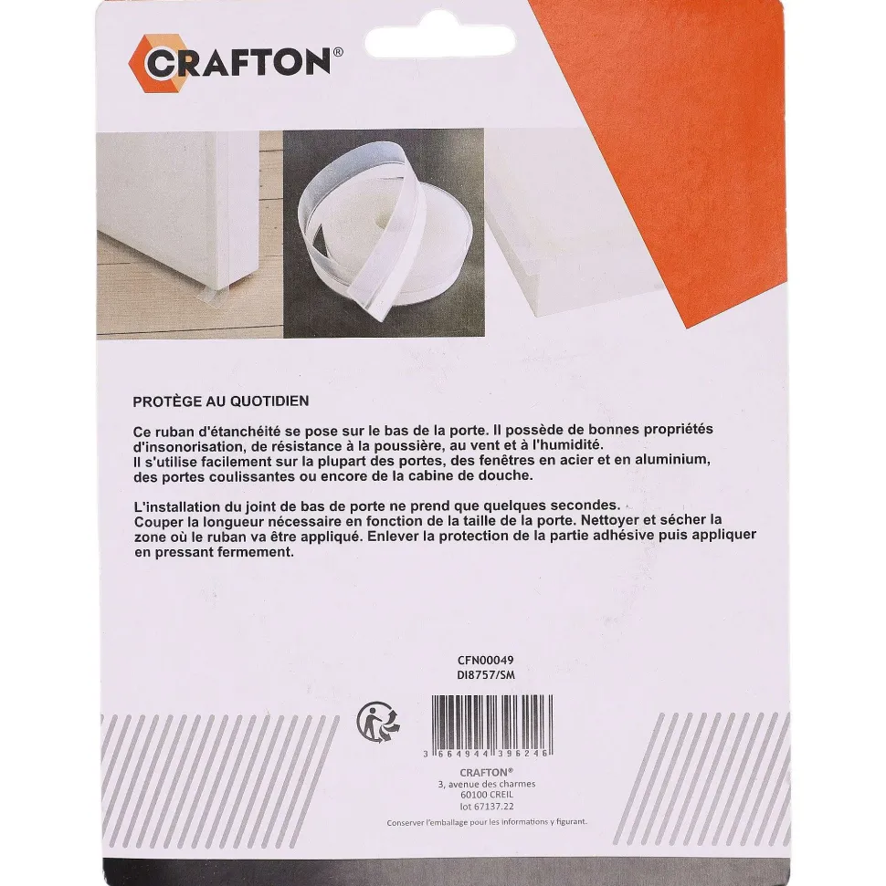 Ruban Adhesif Coupe Vent Bas De Porte 5M