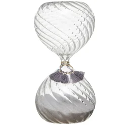 maxibazar Sablier Pompon Night H.18.5Cm