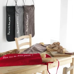 maxibazar Sac A Pain 28X70 Cm Coton Cuistot Taupe