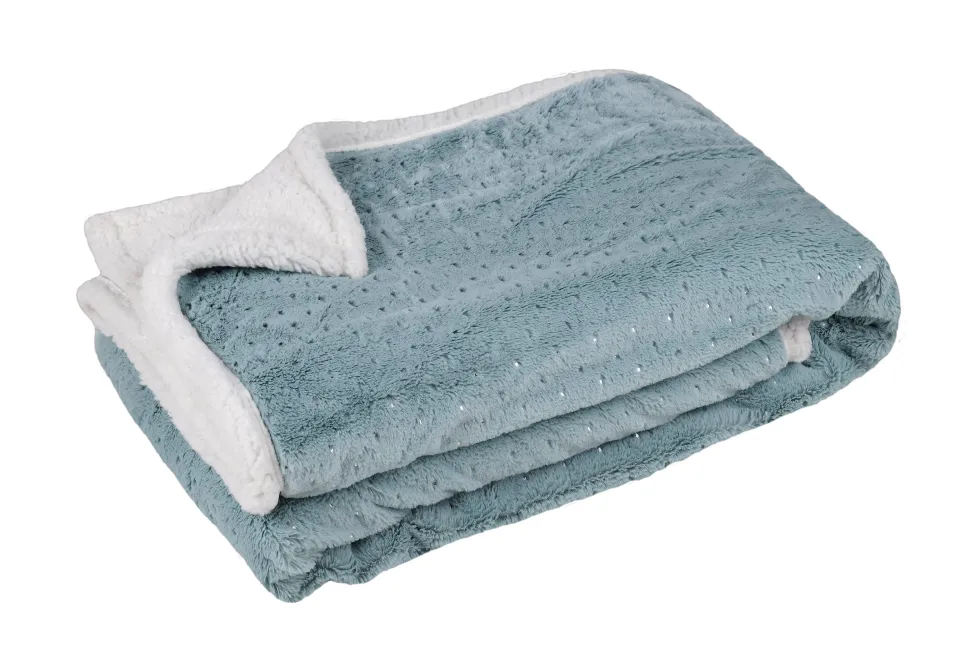 maxibazar Saturnin Plaid 130X160 Cm Bleu