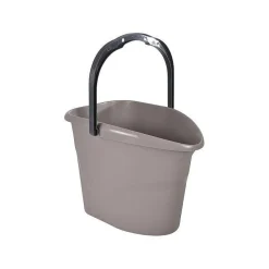 Seau Plastique Avec Anse 15L Taupe