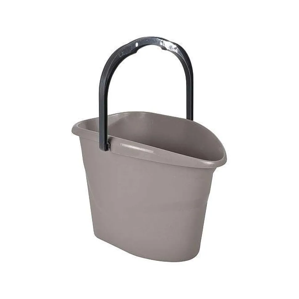 Seau Plastique Avec Anse 15L Taupe