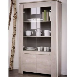 Segur Vitrine 2 Portes Et 2 Portes Vitrees Chene