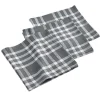 maxibazar Serviettes Table 3 45X45Cm Coton Tisse Traditio Anthracite