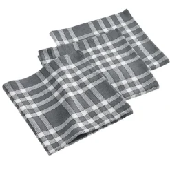 maxibazar Serviettes Table 3 45X45Cm Coton Tisse Traditio Anthracite