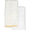 maxibazar Set 2 Essuie Mains Tess 40X60Cm Polyester Polyam Blanc Jaune