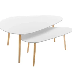 Set 2 Tables Basse Mileo Blanc