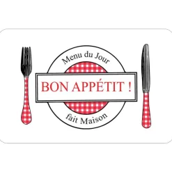 maxibazar Set De Table 28.5X43.5 Cm Pvc Imprime Fait Maison