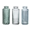 maxibazar Soliflore Verre Strie Vert X3 Pieces