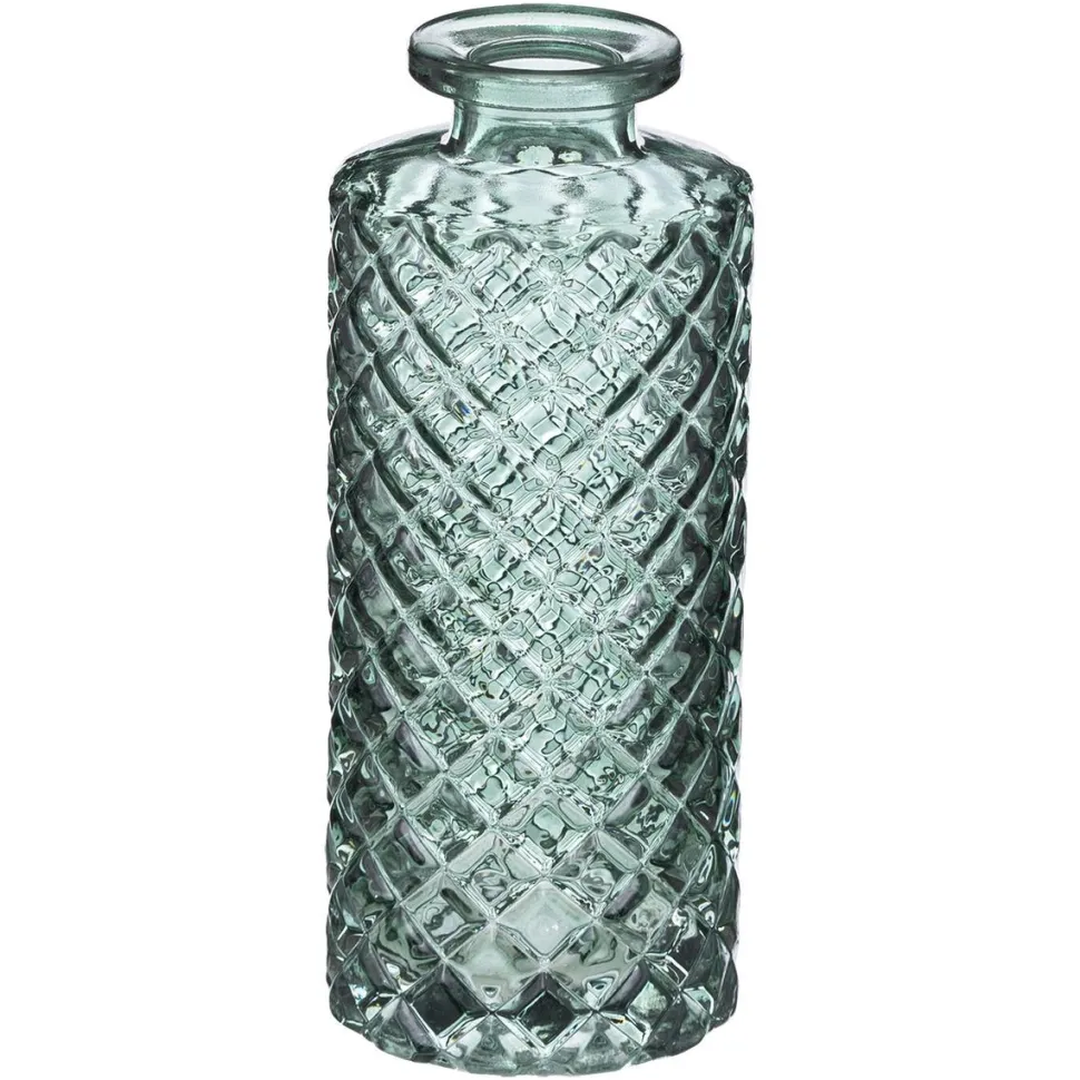 maxibazar Soliflore Verre Strie Vert X3 Pieces