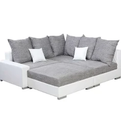 Sonia Ad Conv Tissu Gris Lawa5 Pvc Blanc