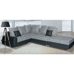 Sonia Ad Tissu Gris Lawa 5 Pvc Noir